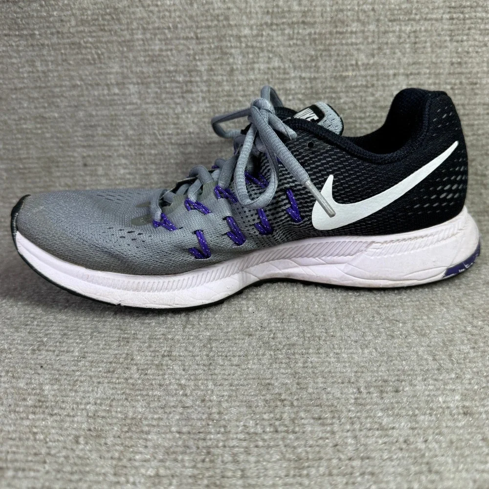 Nike Air Zoom Pegasus 33 Mens 7.5 Grey Purple Running Shoes‎ 831356-003